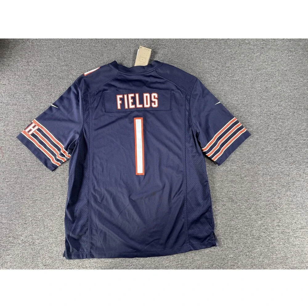 Chicago Bears Jersey Mens XL Blue Nike NFL Football Justin Fields 1 On Field